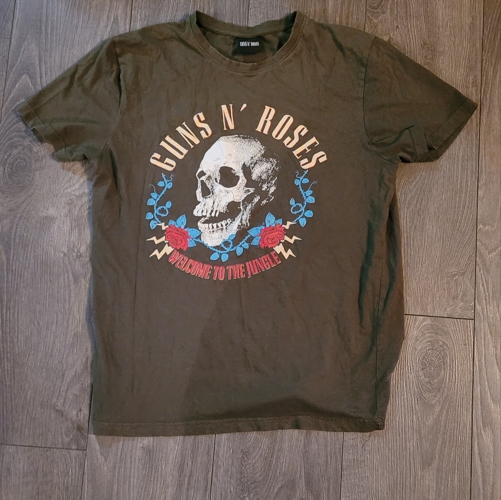 Olive Green Guns N' Roses Tee